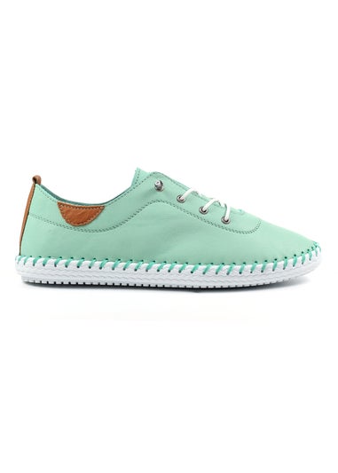 Lunar Mint St Ives Leather Plimsoll