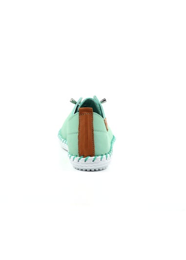 Lunar Mint St Ives Leather Plimsoll