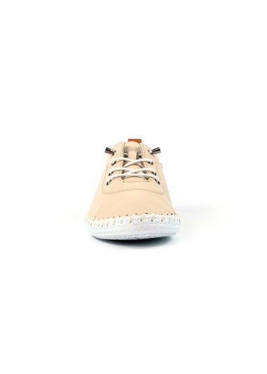 Lunar Cream St Ives Leather Plimsoll