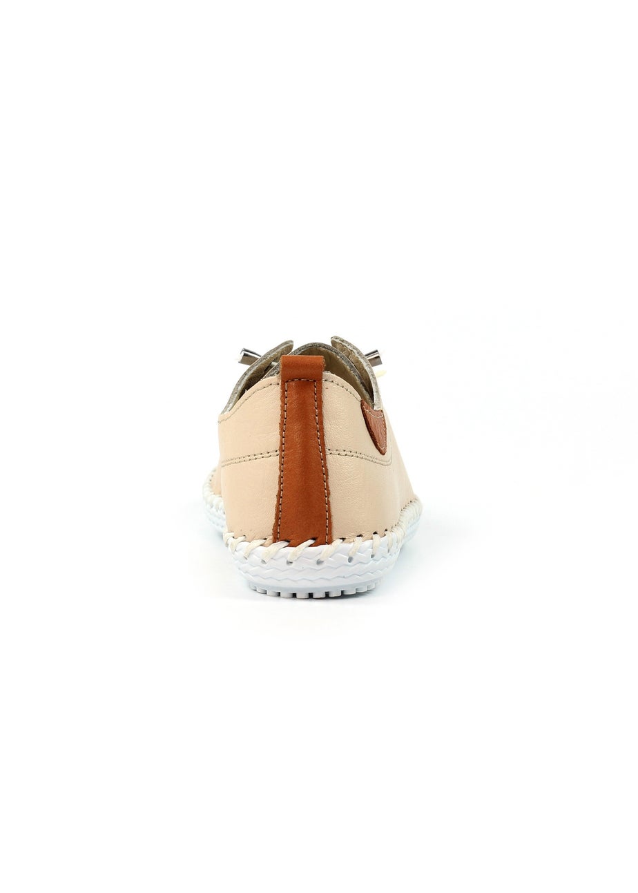 Lunar Cream St Ives Leather Plimsoll