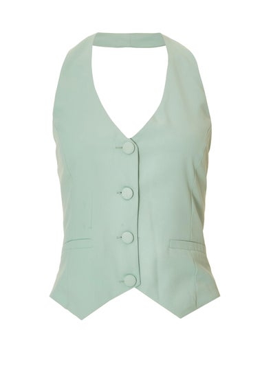 Quiz Mint Petite Woven Waistcoat