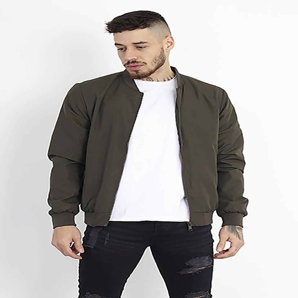 Brave Soul Khaki Bomber Jacket