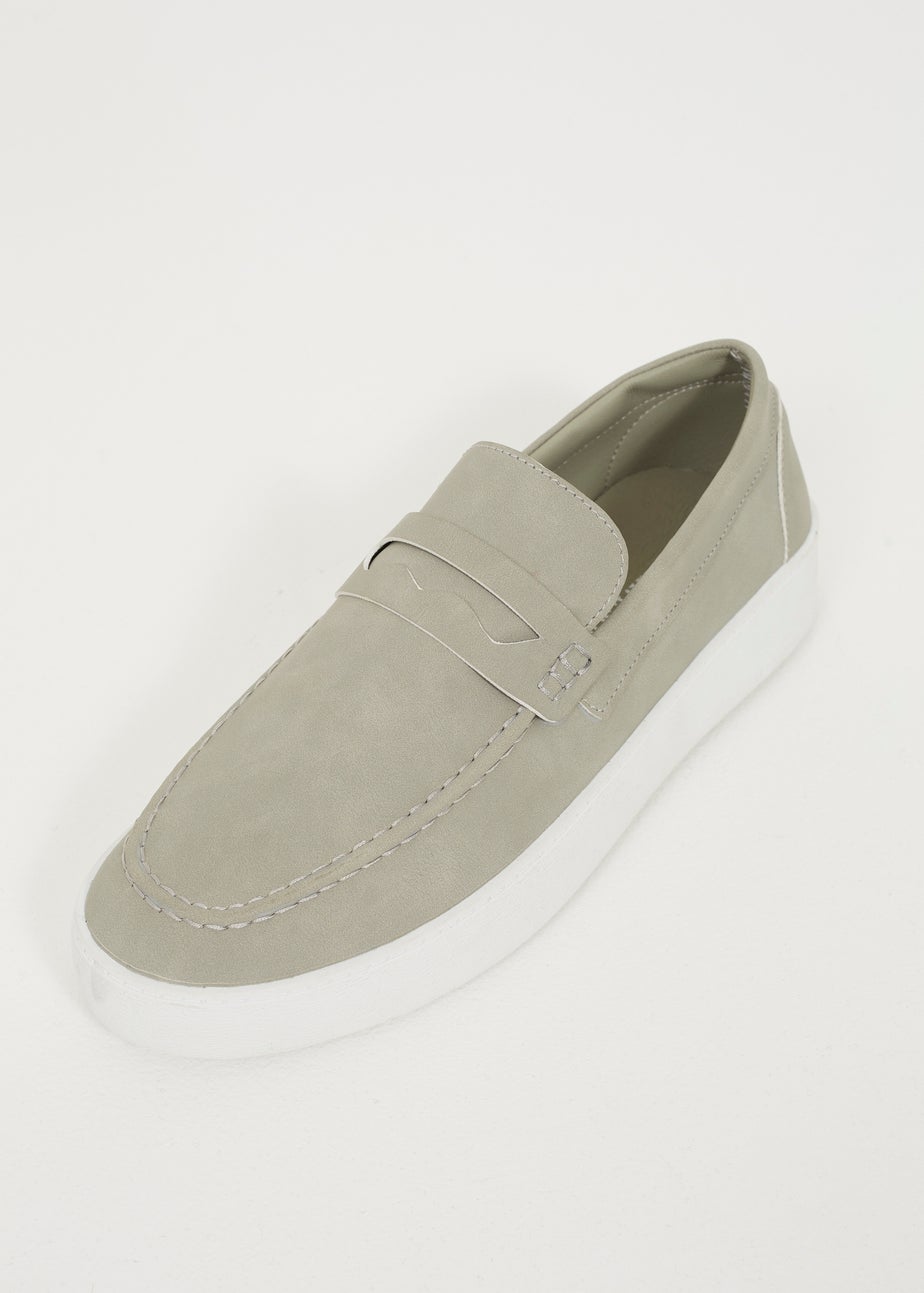 Brave Soul Grey Faux Suede Loafers