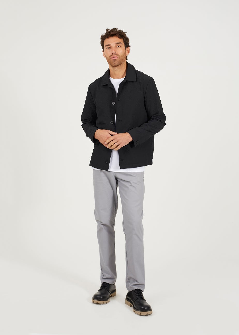 Brave Soul Black Seersucker Shacket