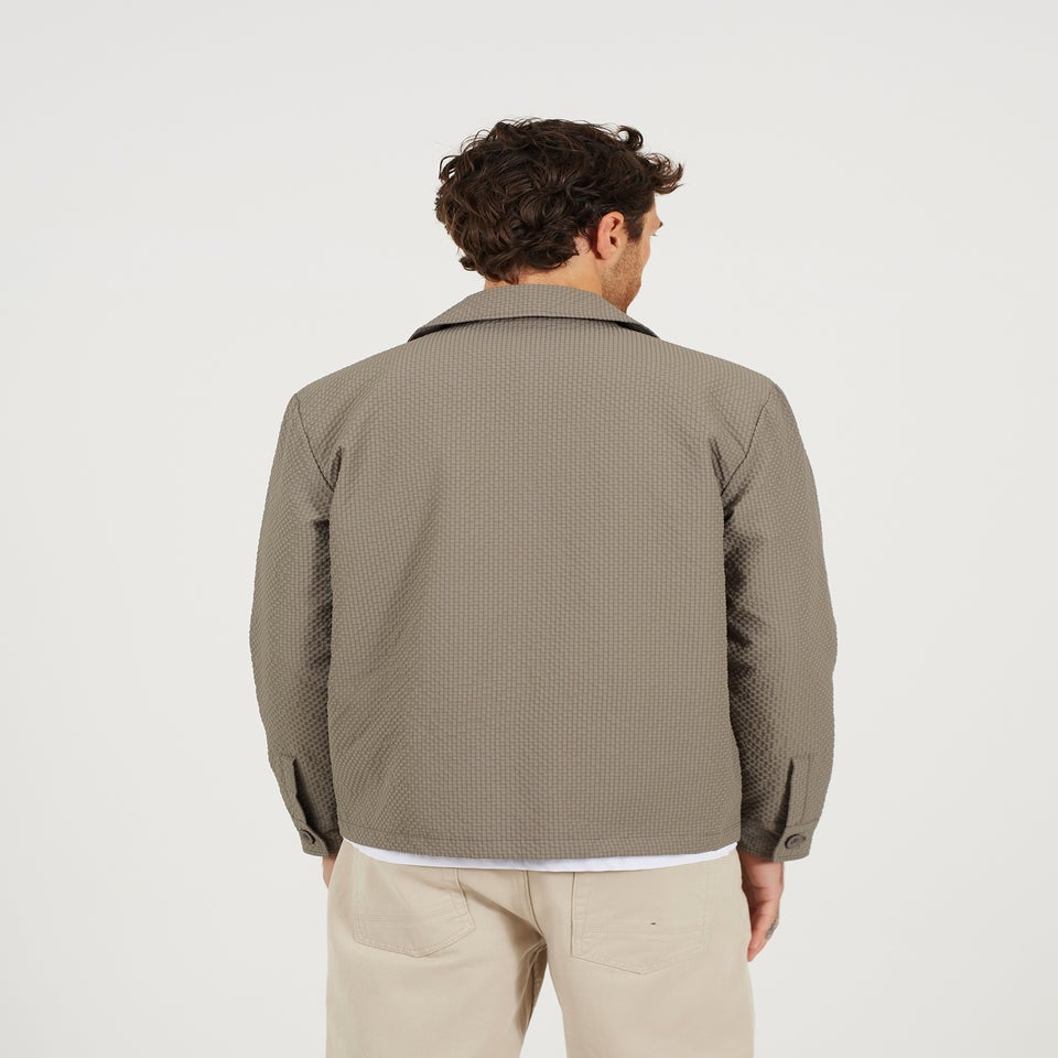 Brave Soul Green Seersucker Shacket