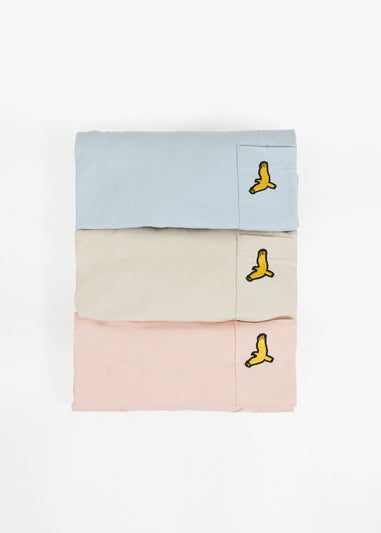 Brave Soul Light Blue 3 Pack Crew Neck T Shirts