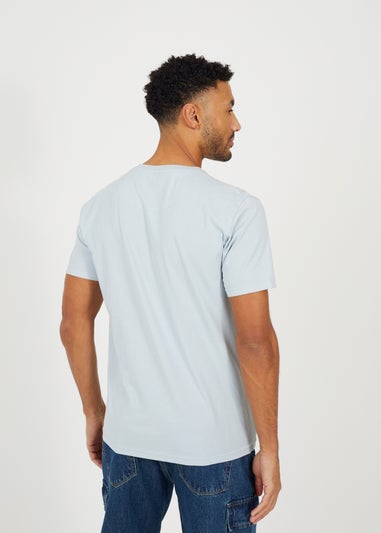 Brave Soul Light Blue 3 Pack Crew Neck T Shirts