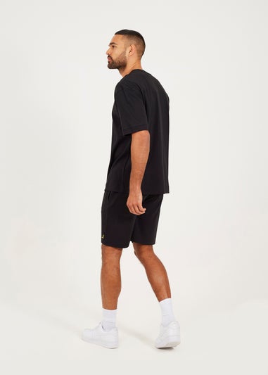Brave Soul Black Oversized T Shirt & Short Co Ord Set