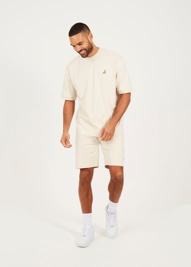 Brave Soul Taupe Oversized T Shirt & Short Co Ord Set