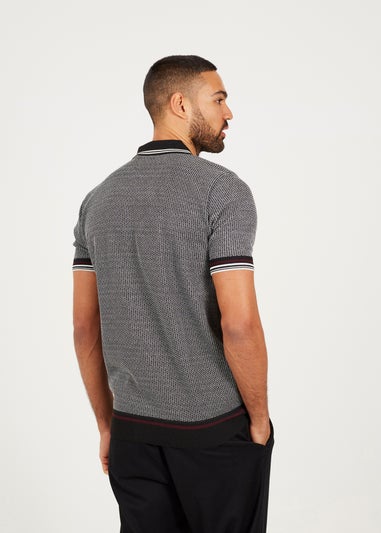 Brave Soul Black Knitted Short Sleeve Shirt