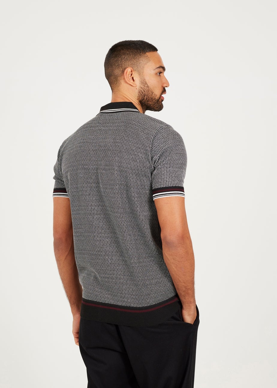 Brave Soul Black Knitted Short Sleeve Shirt