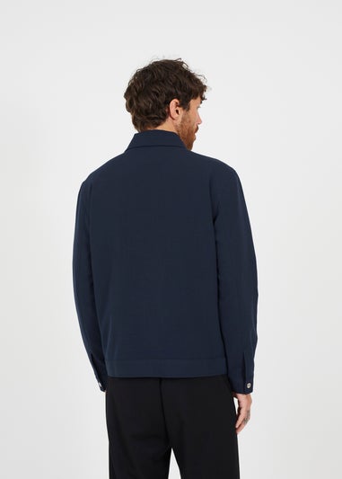 Brave Soul Navy Patch Pocket Harrington Jacket