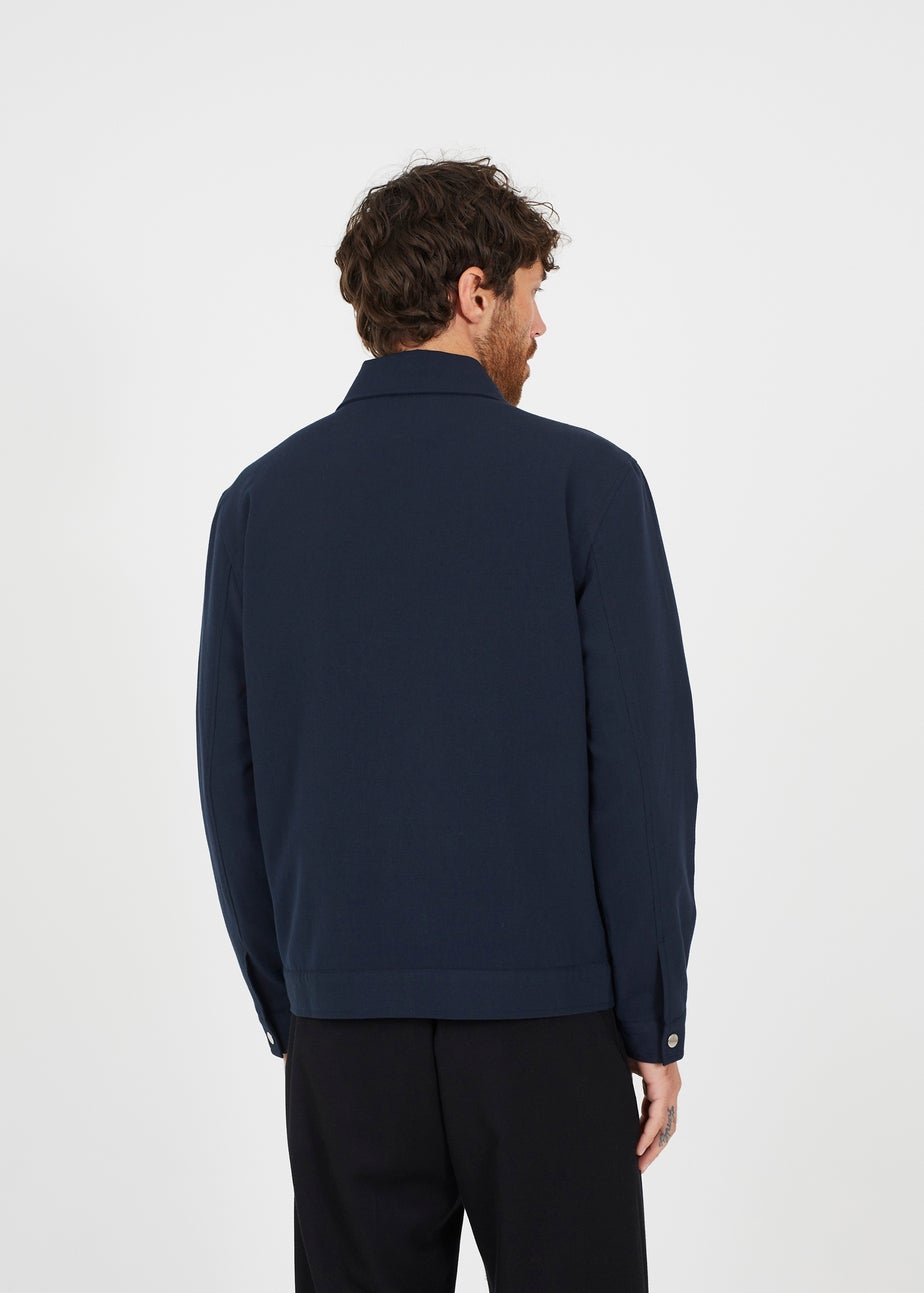 Brave Soul Navy Patch Pocket Harrington Jacket