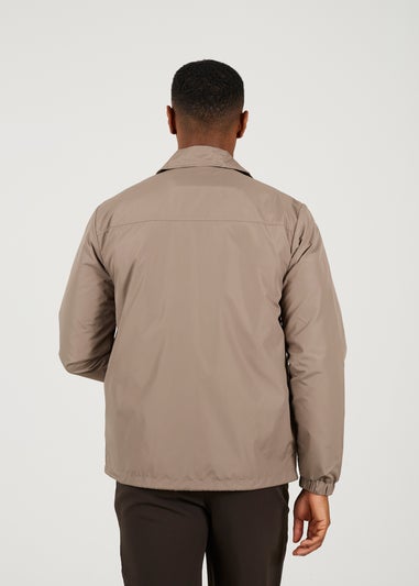 Brave Soul Taupe Lightweight Coach Style Jacket