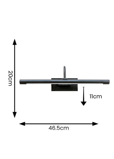 ValueLights Alana Matte Black Wall Light Integrated LED (20cm x 11cm x 46.5cm)