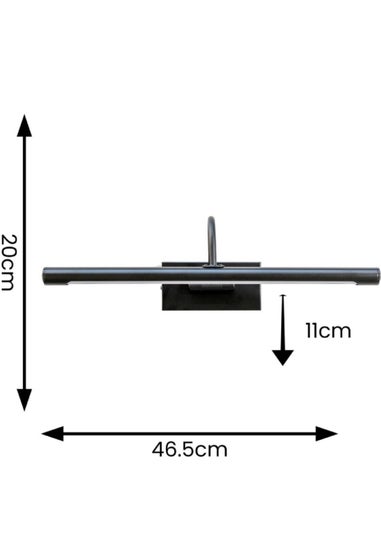 ValueLights Alana Matte Black Wall Light Integrated LED (20cm x 11cm x 46.5cm)