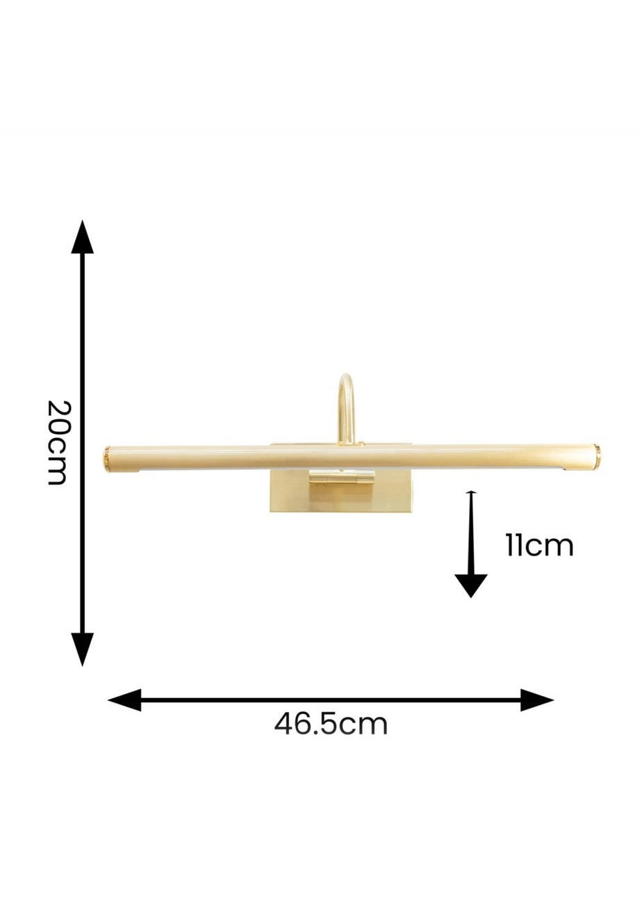 ValueLights Alana Brushed Gold Wall Light Integrated LED (20cm x 11cm x 46.5cm)