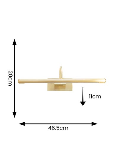 ValueLights Alana Brushed Gold Wall Light Integrated LED (20cm x 11cm x 46.5cm)