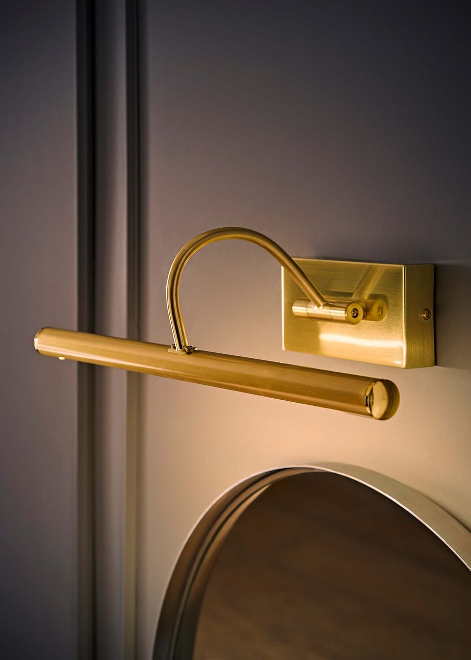 ValueLights Alana Brushed Gold Wall Light Integrated LED (20cm x 11cm x 46.5cm)