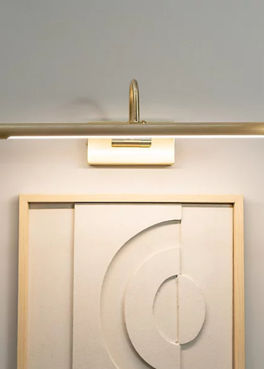 ValueLights Alana Brushed Gold Wall Light Integrated LED (20cm x 11cm x 46.5cm)