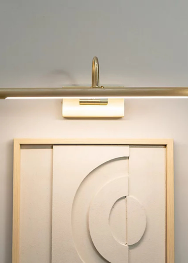 ValueLights Alana Brushed Gold Wall Light Integrated LED (20cm x 11cm x 46.5cm)