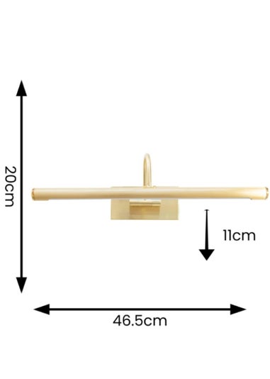 ValueLights Alana Brushed Gold Wall Light Integrated LED (20cm x 11cm x 46.5cm)