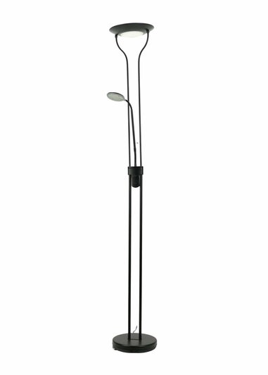 ValueLights Beata Dimmable Matte Black Floor Lamp (180cm x 25cm x 46cm)