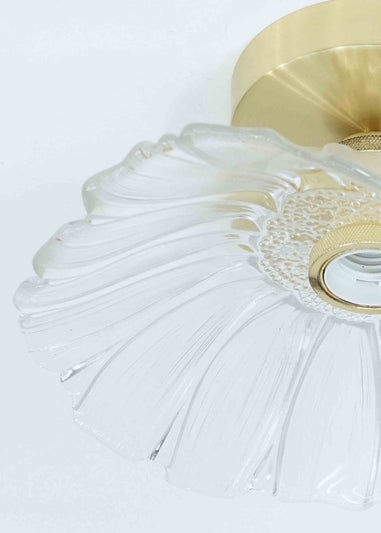 ValueLights Cassia Gold Semi-Flush Light (26.5cm x 14.5cm x 26.5cm)