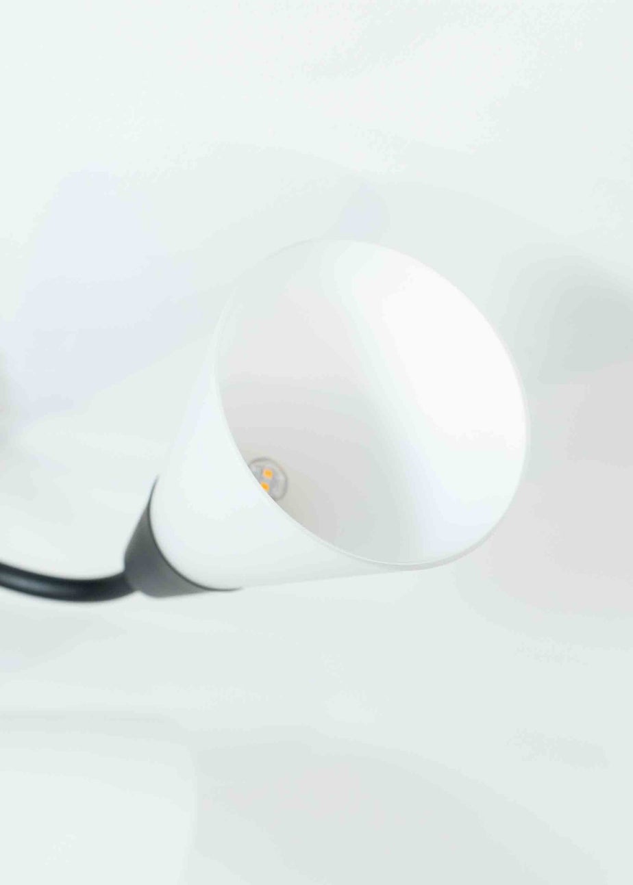 ValueLights Kristina  Black Semi-Flush Light with White Uplighter Shade (16.5cm x 44cm x 44cm)