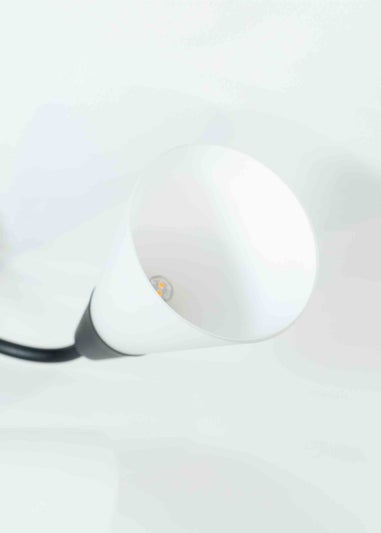 ValueLights Kristina  Black Semi-Flush Light with White Uplighter Shade (16.5cm x 44cm x 44cm)