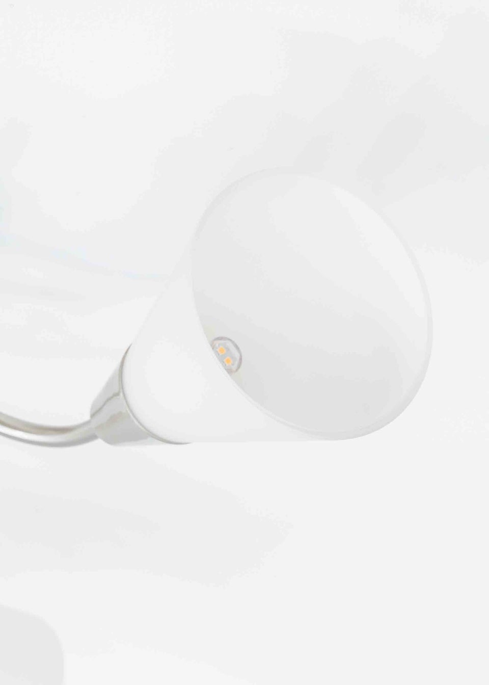 ValueLights Kristina Silver Semi-Flush Light with White Uplighter Shade (16.5cm x 44cm x 44cm)