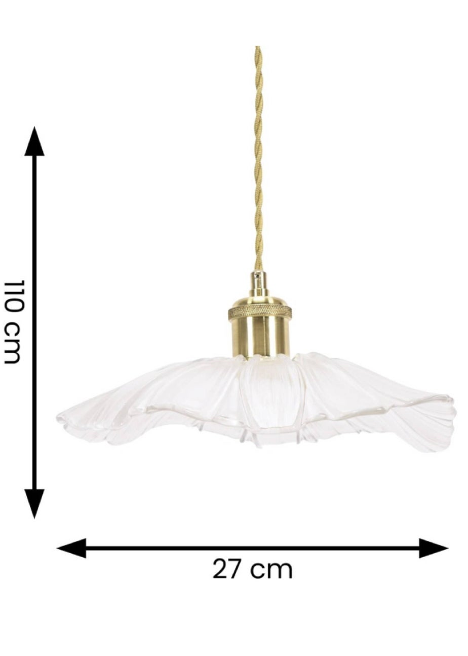ValueLights Cassia  Gold Pendant Light (27cm x 110cm x 27cm)
