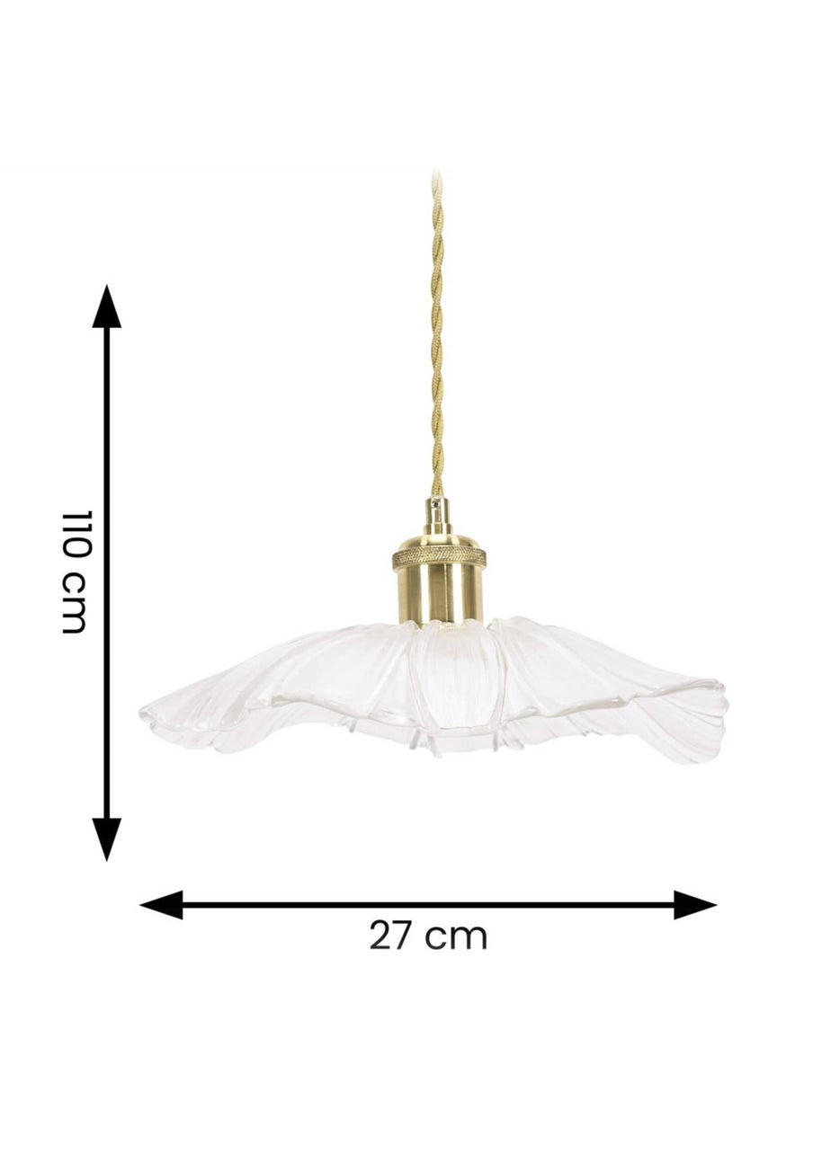ValueLights Cassia  Gold Pendant Light (27cm x 110cm x 27cm)