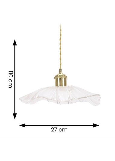 ValueLights Cassia Gold Pendant Light (27cm x 110cm x 27cm)