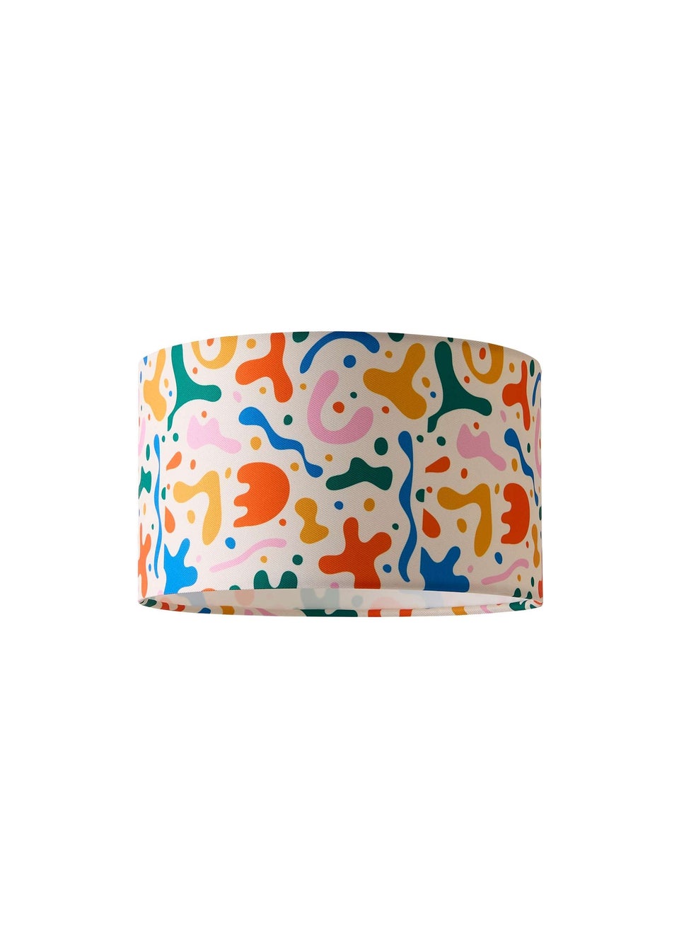 ValueLights Abbie Multicolour Drum Ceiling Pendant Lampshade (15cm x 25cm x 25cm)