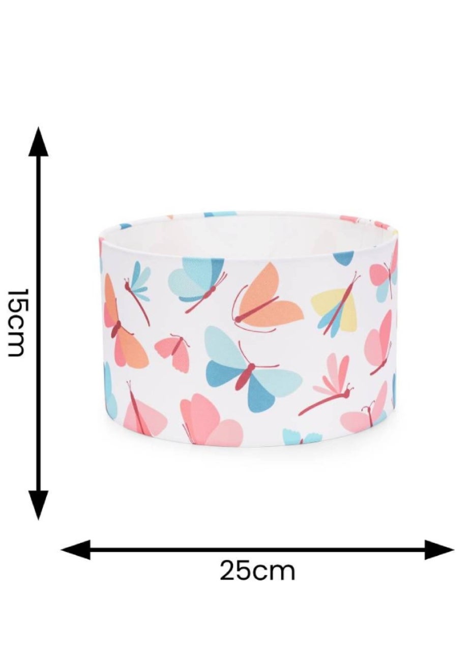 ValueLights Zurie Shade Multicolour Drum Ceiling Pendant Lampshade (15cm x 25cm x 25cm)