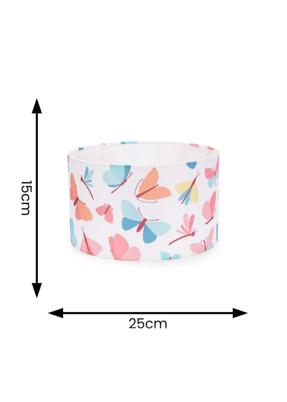 ValueLights Zurie Shade Multicolour Drum Ceiling Pendant Lampshade (15cm x 25cm x 25cm)