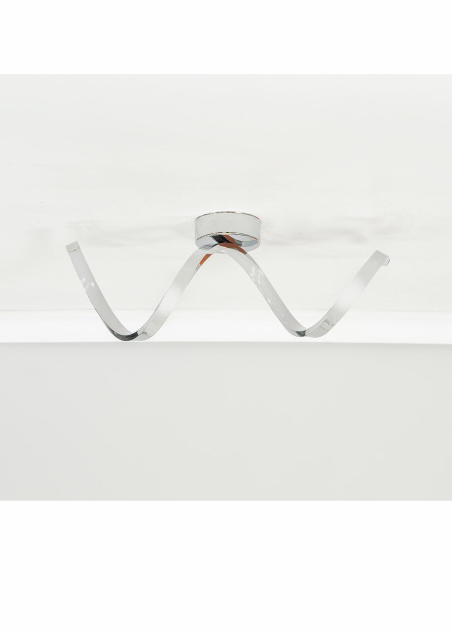 ValueLights Infinity Polished Silver Flush Light Integrated LED (19.5cm x 15cm x 46.5cm)