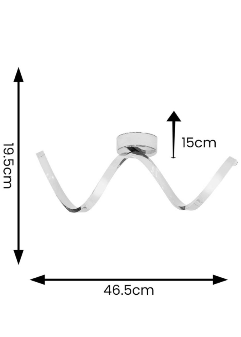 ValueLights Infinity Polished Silver Flush Light Integrated LED (19.5cm x 15cm x 46.5cm)