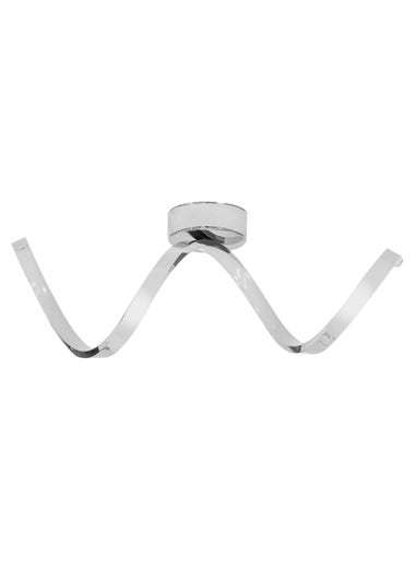 ValueLights Infinity Polished Silver Flush Light Integrated LED (19.5cm x 15cm x 46.5cm)