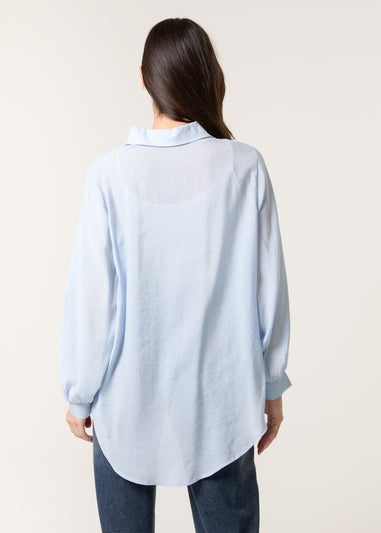 Blue Vanilla Blue Diamante Detailed Classic Shirt