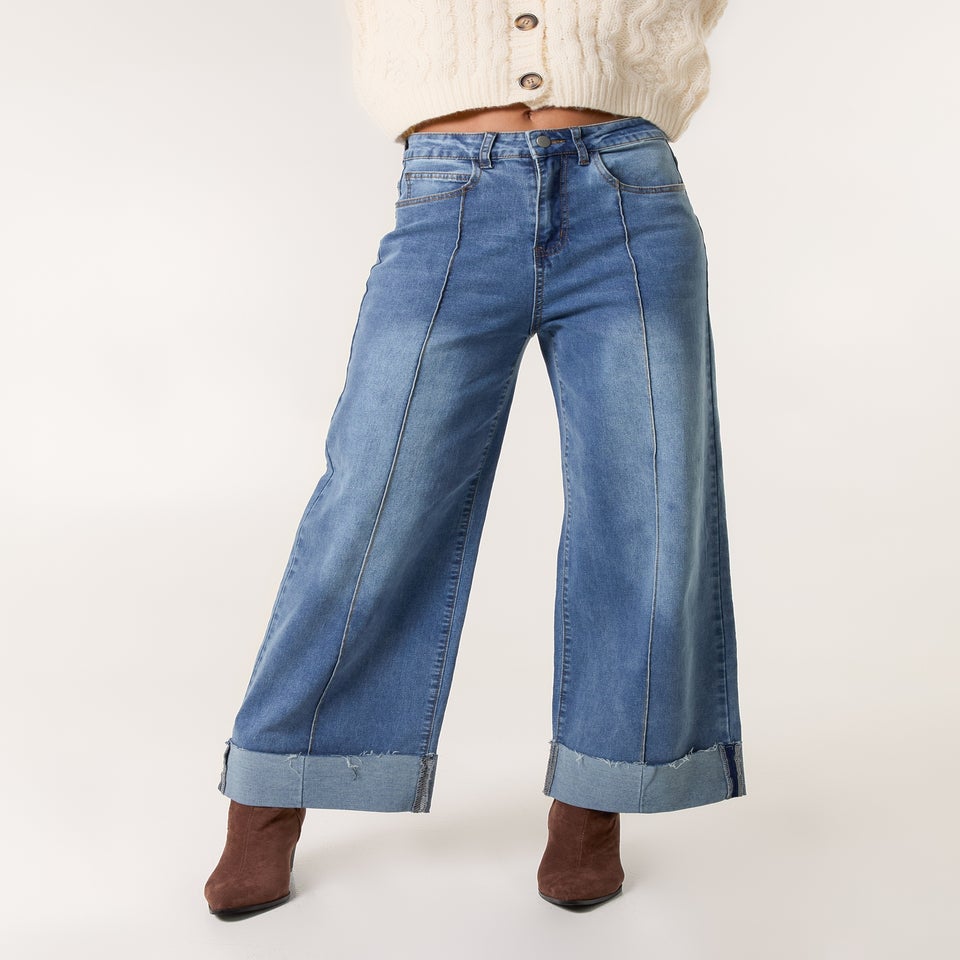 Blue Vanilla Denim Wide Leg Denim Jeans
