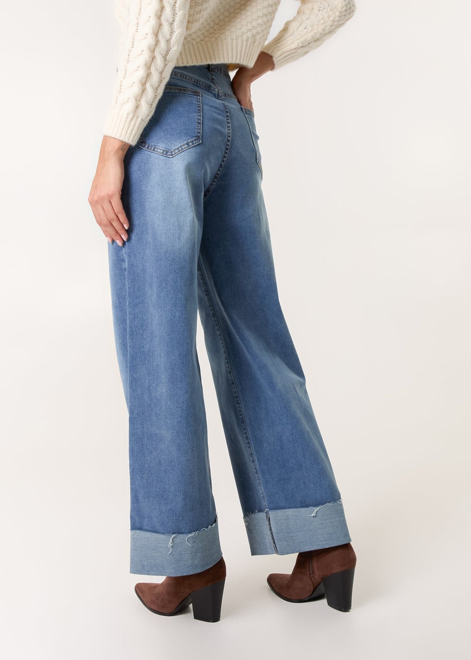 Blue Vanilla Denim Wide Leg Denim Jeans