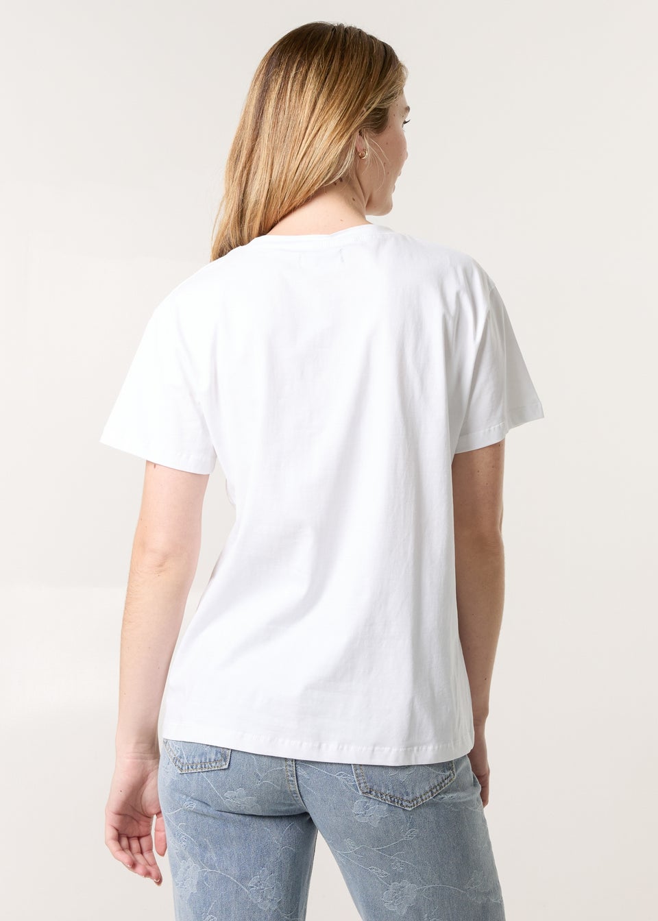 Blue Vanilla White T-Shirt With Colorful Print