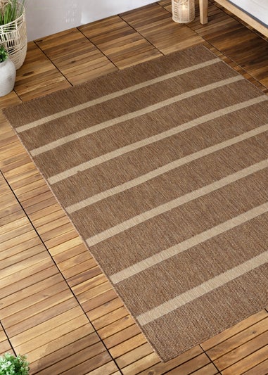 Yard Tala Natural Stripe Jute Effect Indoor/Outdoor Rug