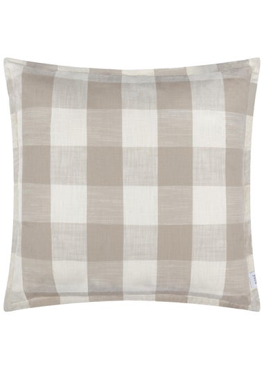 Yard Natural Chesil Check 100% Cotton Outdoor Outdoor Cushion
