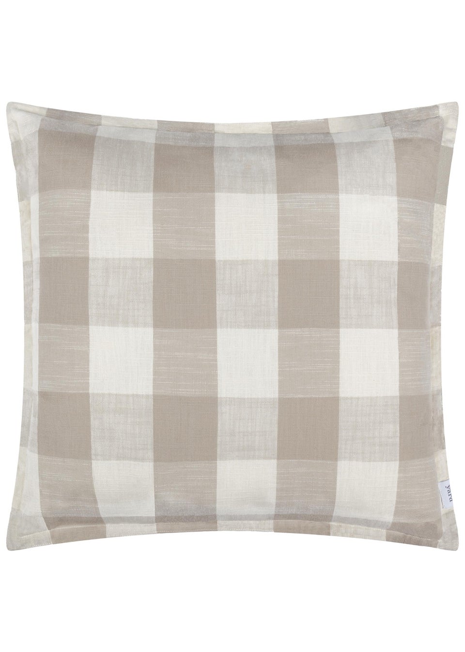 Yard Natural Chesil Check 100% Cotton Outdoor Outdoor Cushion