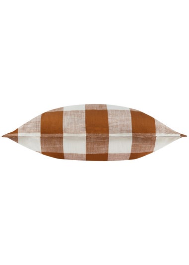 Yard Rust Chesil Check 100% Cotton Outdoor Outdoor Cushion