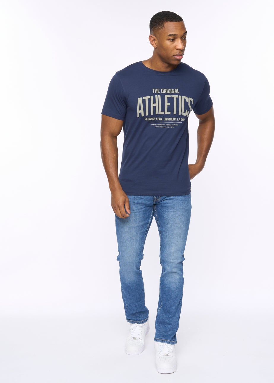 Crosshatch  Navy  Athwood  T-Shirt
