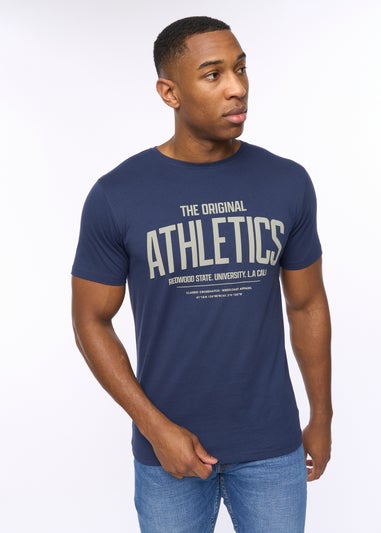Crosshatch  Navy  Athwood  T-Shirt